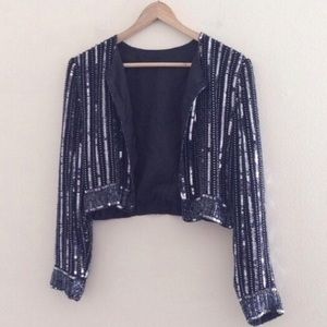 SOLD Cropped Sequin Jacket